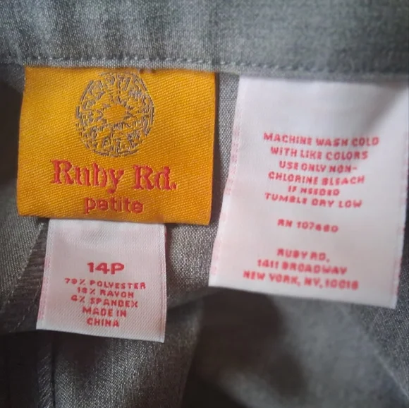 Ruby Rd. Gray Pantsuit - Picture 5 of 5